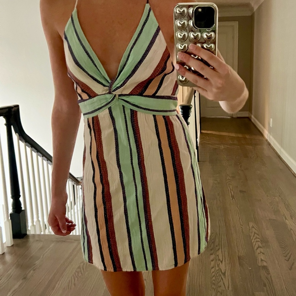 Free People Striped mini sundress